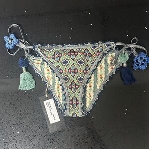 NWT Anjuna Collection Carina Mix Forte Verde Size XS REVERSIBLE bikini botttoms